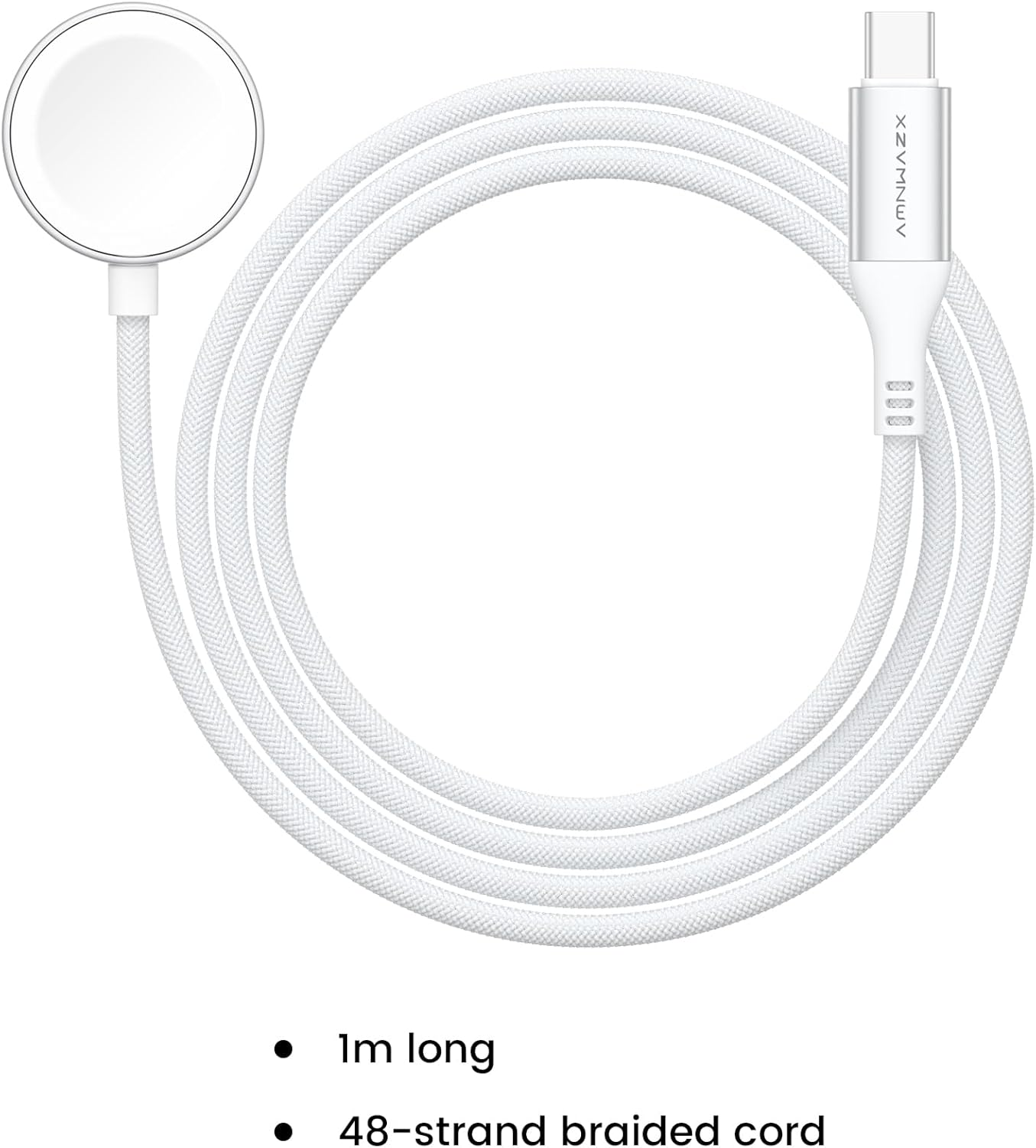 A2515 5W USB C Fast Watch Charger for Apple Watch Series Ultra2,Ultra,9,8,7,Usb-C Braided Watch Charging Cable Compatible with Apple Iwatch Series Se,6,5,4,3,2,1(1M) image number 6