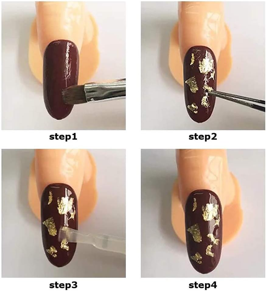 24 Packs Foil Nail Paillette Chip Nails Art Decorations 3D Art Applique Decoration Kit image number 2