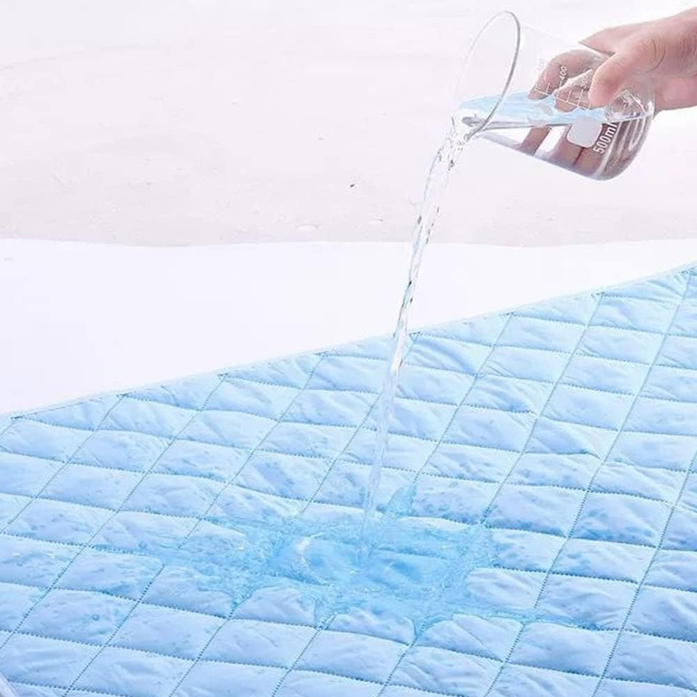 1Pc Nappy Urine Mat Diaper Waterproof Bedding Cover Change Kids Baby Infant Pad Pink 70X120Cm - 1Pc* Pink 50X70Cm image number 5