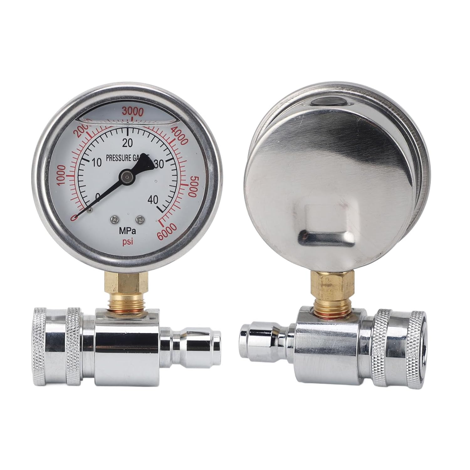 Pressure Washer Gauge 6000Psi High Pressure Quick Connect Parts Accessories for Car Washing Machines image number 2