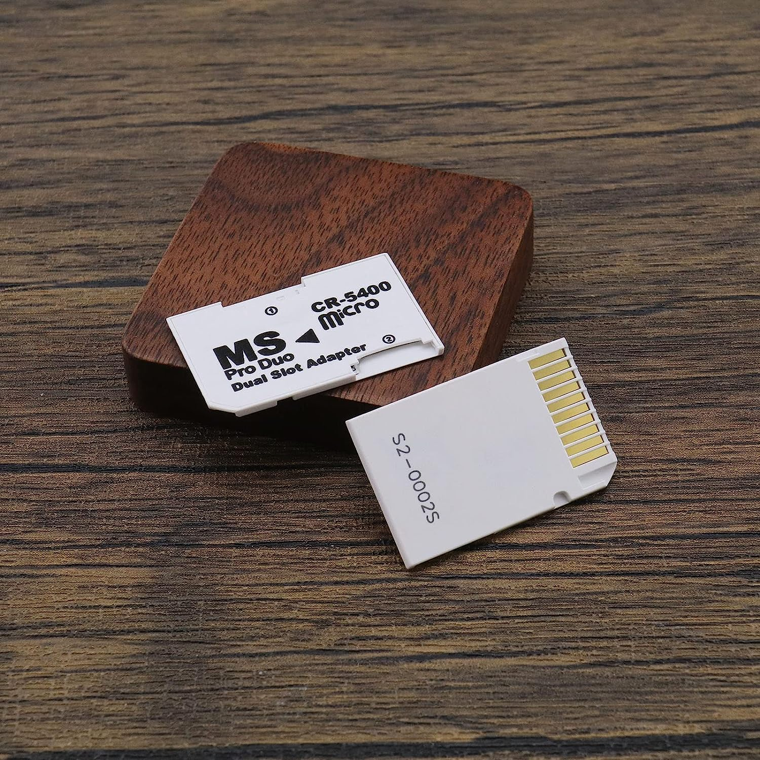 Emsea 2Pcs Dual SD/TF Card to MS Memory Card Holder CR5400 512GB Compatible with Sony Memory Stick PSP Dual Slot Adapter 31X20Mm image number 3