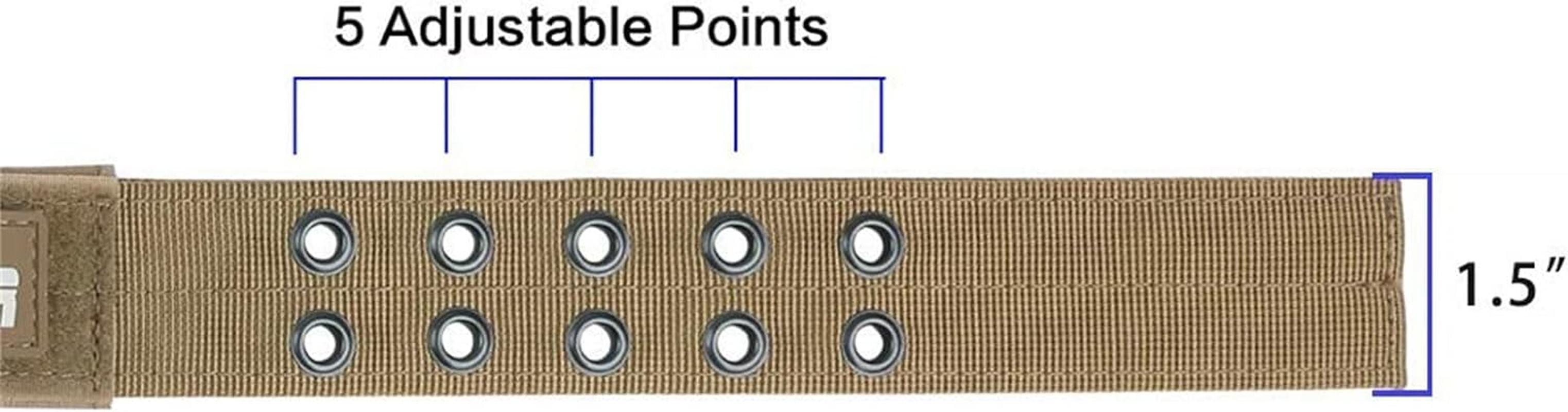 EXCELLENT ELITE SPANKER 1.5" Width Military Dog Collar Adjustable Metal D Ring & Buckle Working Dog Collar for Medium Large Dogs (Coyote Brown-Xl)