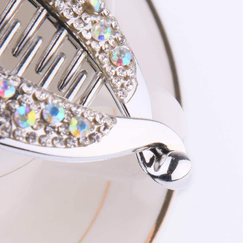 Silver Stylish Hair Pin Hair Clip, Women Girl Banana Fish Shape Hairpin Rhinestone Hair Clip Grip Barrette Headwear Beauty Hair Accessories image number 2