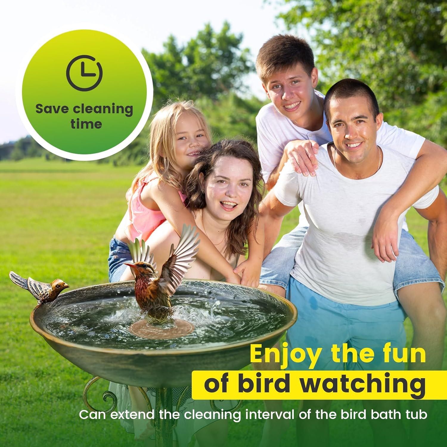 2Pcs Delicate Bird Bath Copper Disk, Universal Practical Bird Bath Purification Disk for Outdoor Birdbath Bowl Garden Fountain (Style2) image number 1