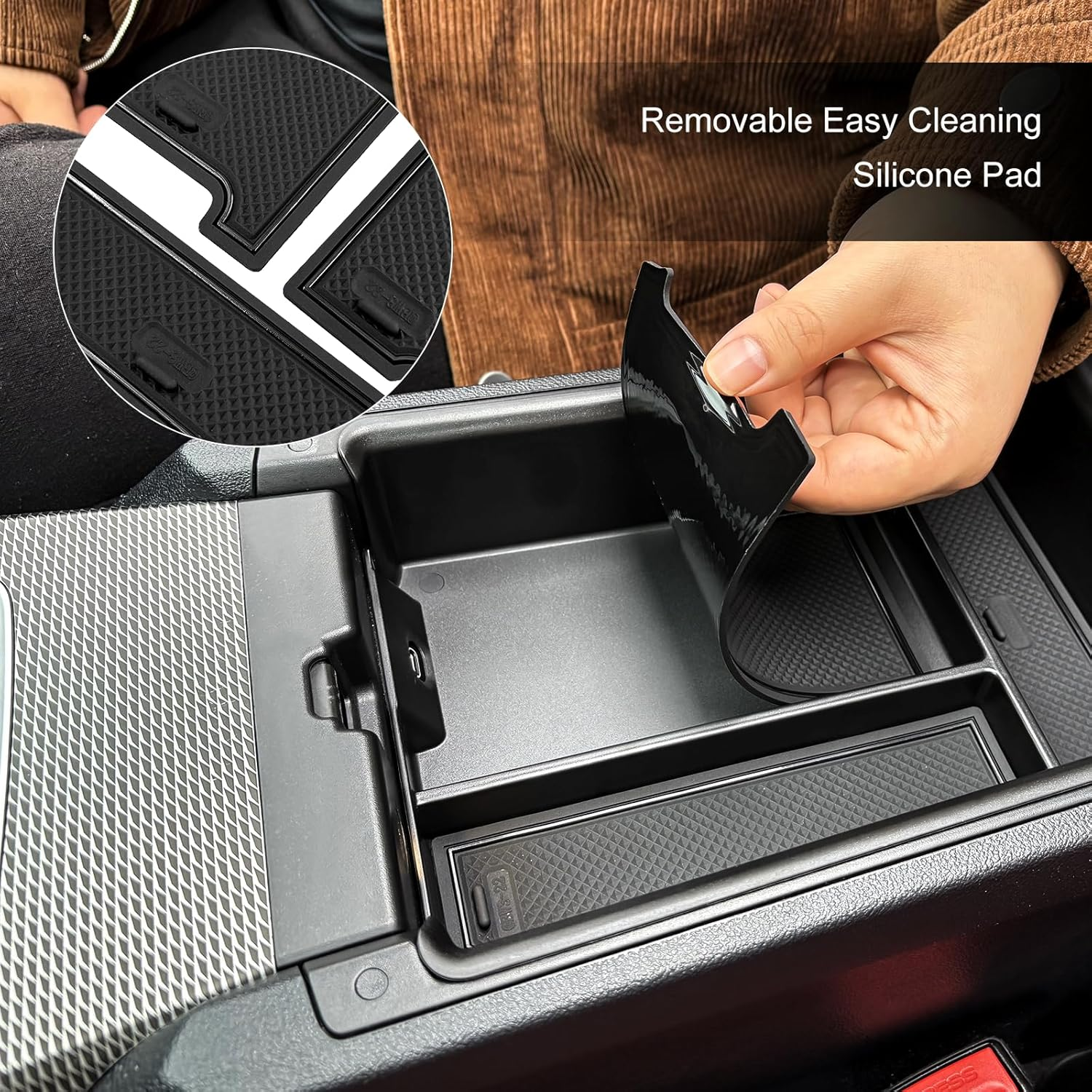 Center Console Organizer Fits G-Chassis BMW 3 & 4 Series, 330I M340I G20/G21 2019-2025, I4 430I M440I G22/G23/G26 2021-2025, M3 G80, M4 G82/G83, Organized Tray and Silicone Pad for Neat Storage image number 2