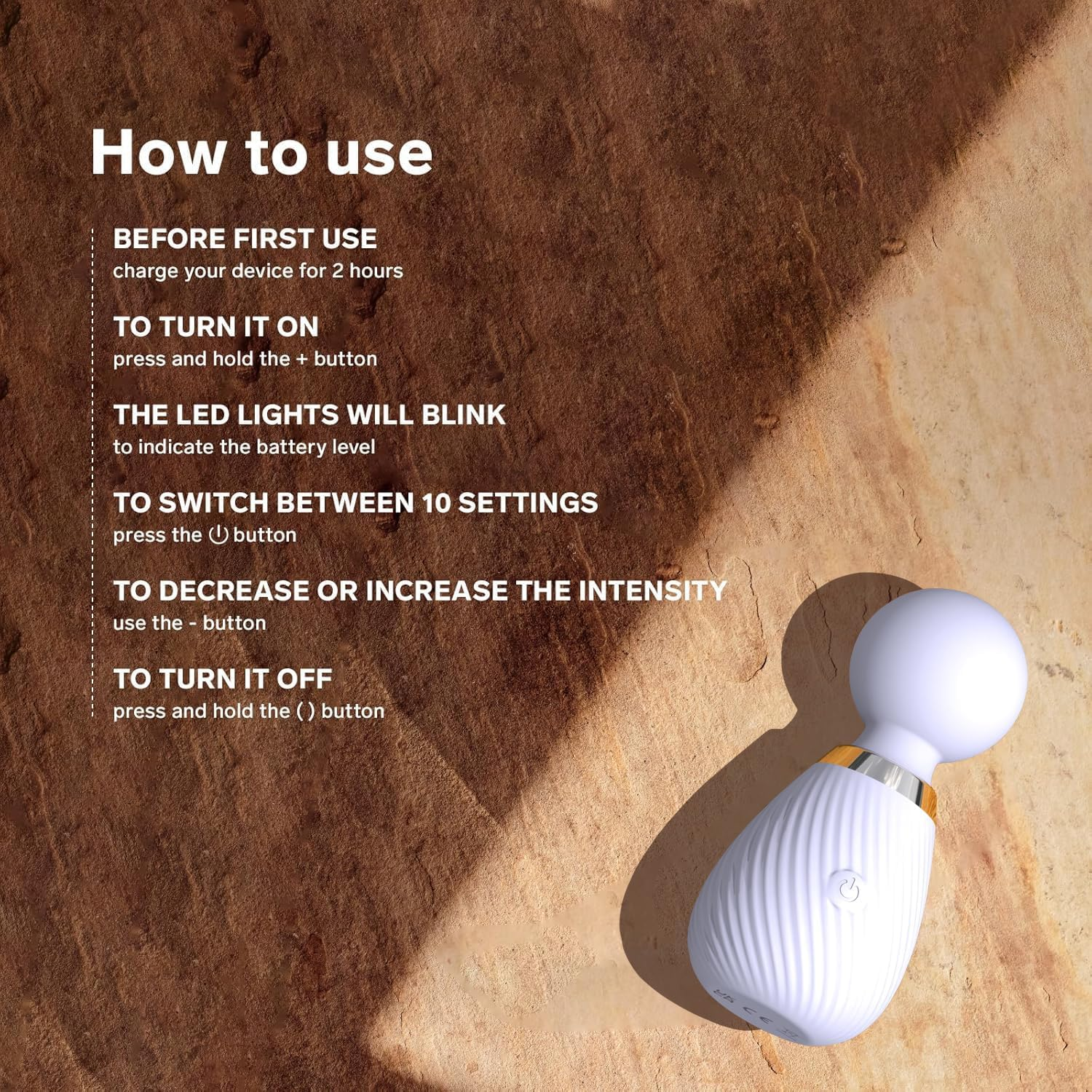 Indopace Vibrator Wand Sex Toys [Clit Stimulator Vibrators] Vibrator for Woman | Sex Toy | Gifts for Women | 10 Patterns & Speeds of Pleasure | Quiet & Small | Adult Sex Toys image number 4