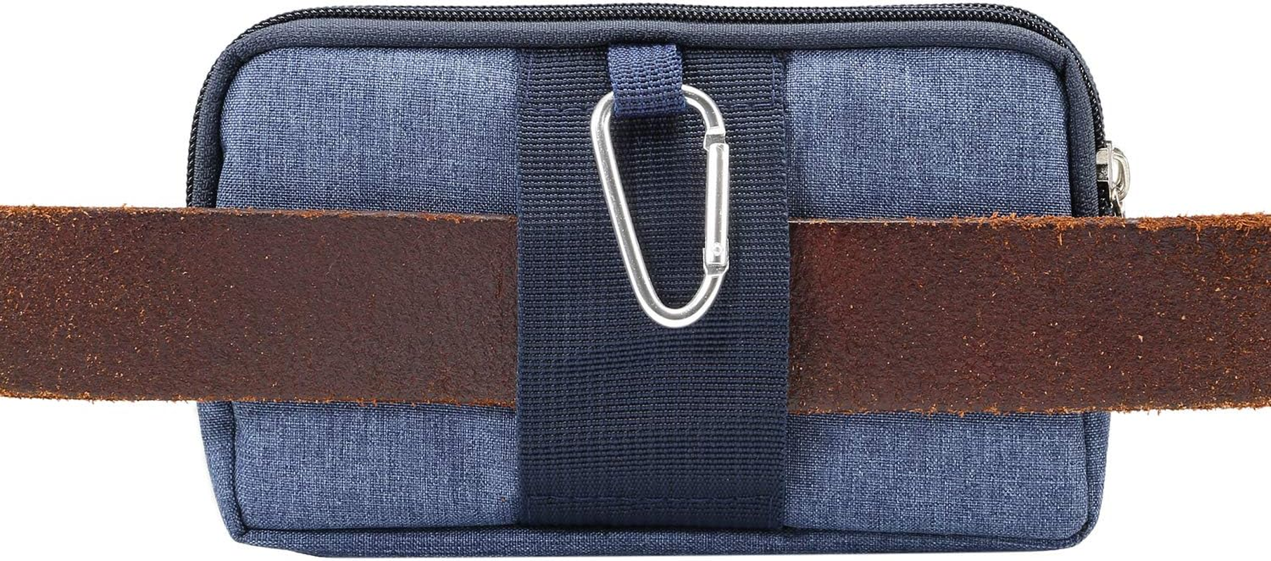 Men'S Mobile Phone Holster with Belt Clip, Cell Phone Belt Clip Bag, Zipper Smartphone Waist Bag Mobile Phone Holster Belt Pouch Fanny Pack Wallet with Carabiner Belt Loop for Outdoor Sport Travel image number 6