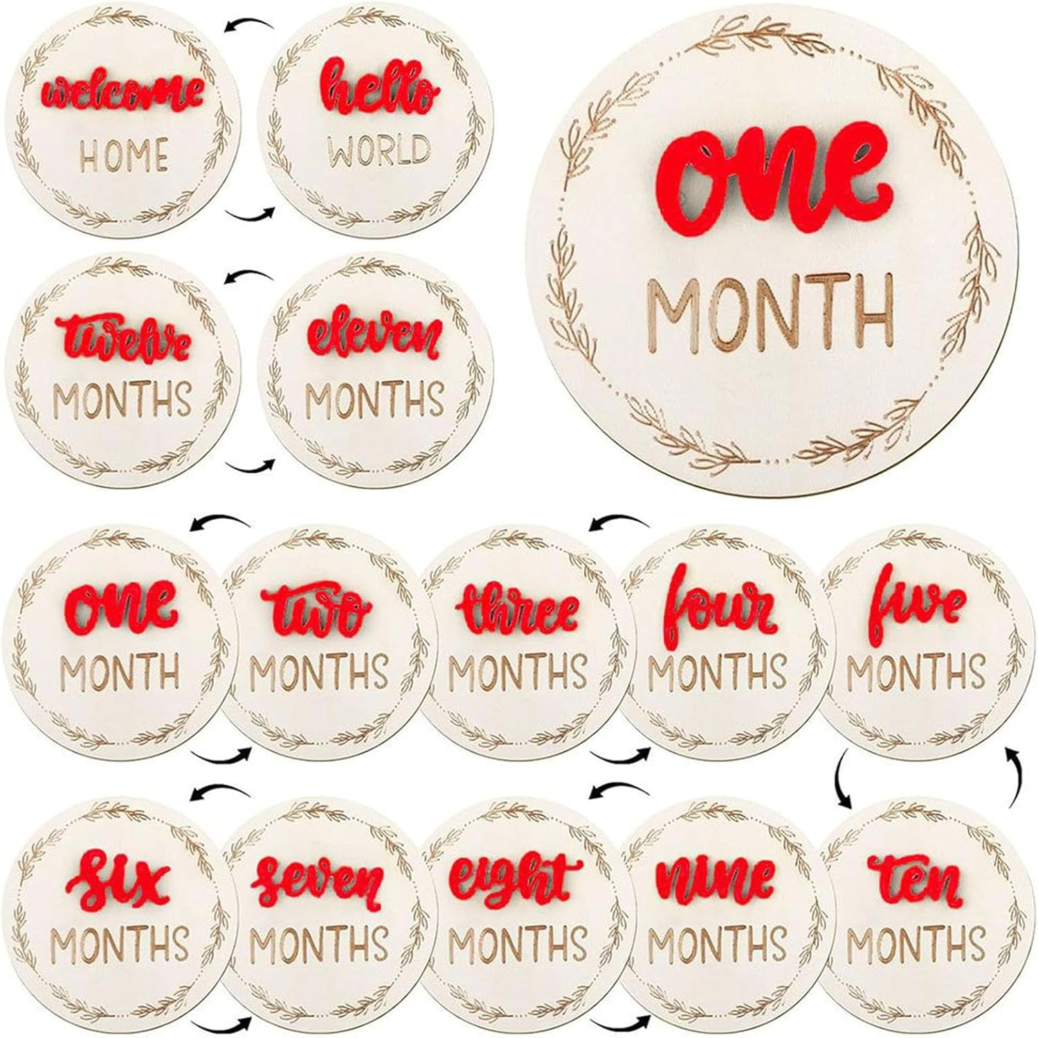 Baby Monthly Announcement Card - Baby Monthly Cards, Monthly Growth | Photo Cards, Baby Memory Set, Adorable Monthly Baby Cards for Boys Girls, Ideal Ba - Pink image number 3