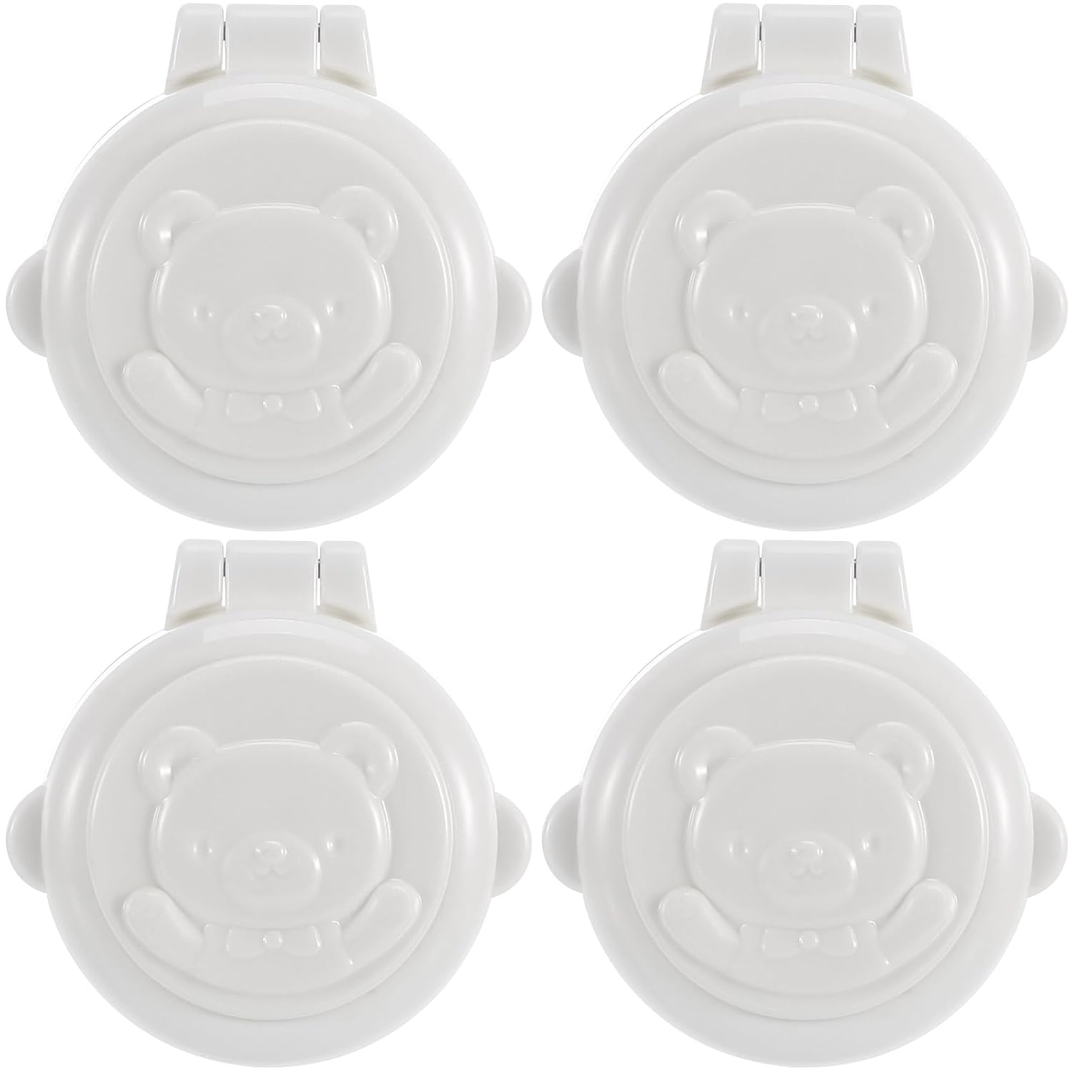 SAFIGLE 4Pcs Baby Safety Protection Cap, Dishwasher Lock, Appliance Button Security Guard, Computer Key Cover - White ABS for Household Appliances and Oven Child Safety image number 1