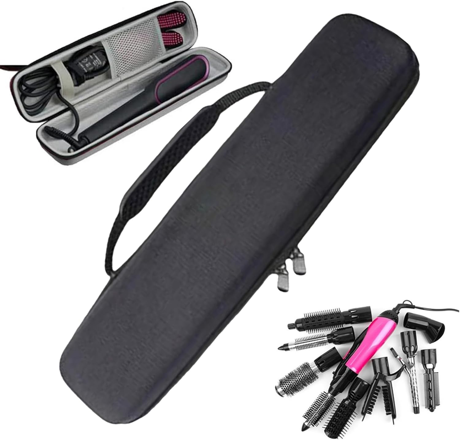 Wezalget Flat Iron Storage Case | Waterproof Straighteners Bag | Portable Travel Supplies, Multifunctional Haircare Accessories for Men, Women, Pink, Refer to Description, Unisex