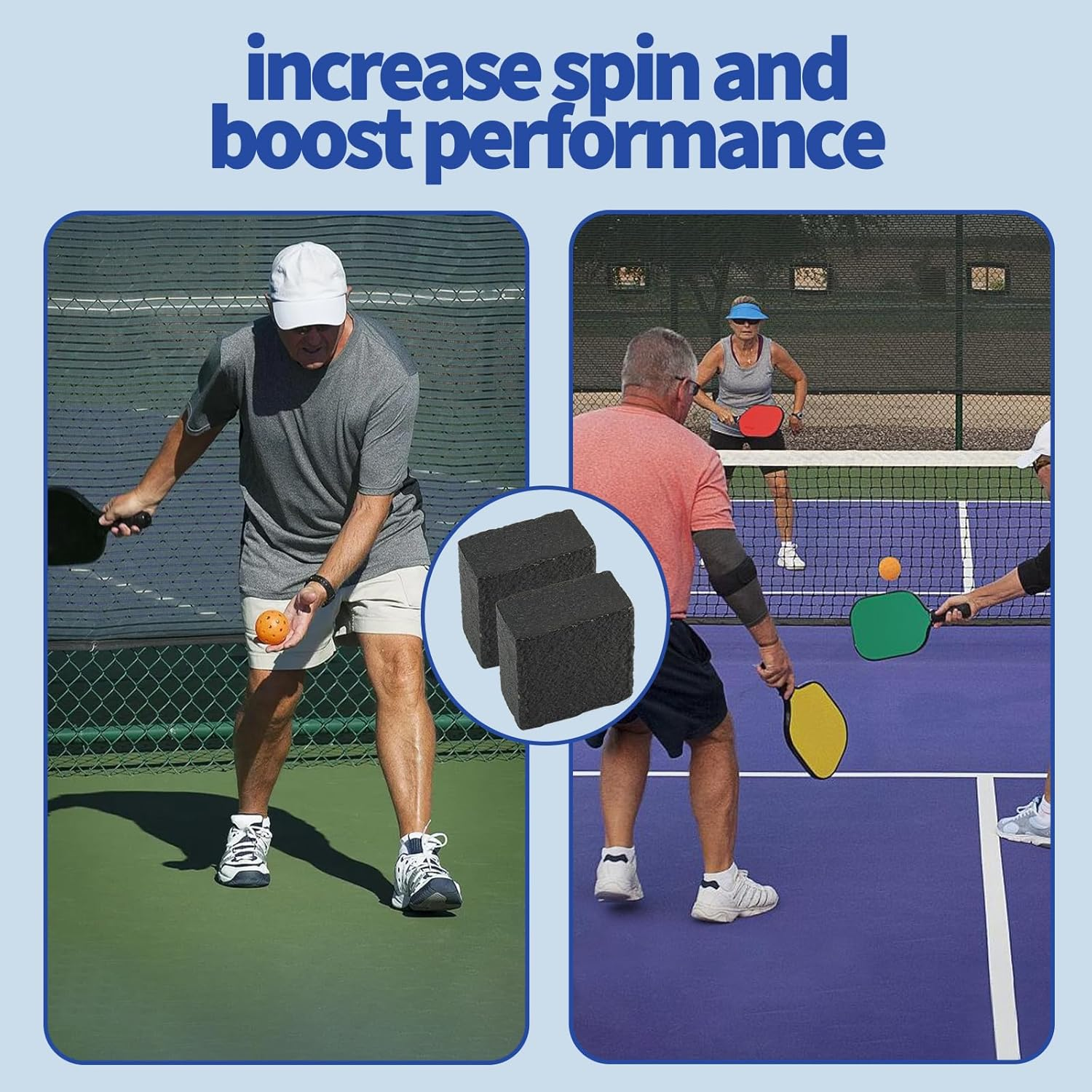 WALACT 2PCS Pickleball Paddle Eraser, Pickleball Paddle Cleaner, Quick & Effective Pickleball Accessories to Remove Ball Residue, Dirt and Scratches image number 6