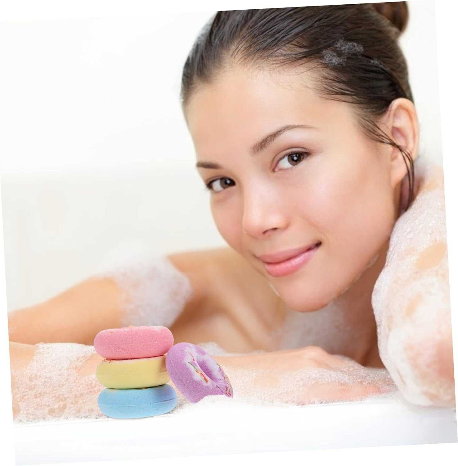 HAPINARY 4Pcs Adorable Bath Salt Balls Spa Bombs for Nourishing Skin Relaxation and Aromatherapy for Home Travel and Hotel Use Random Color image number 5