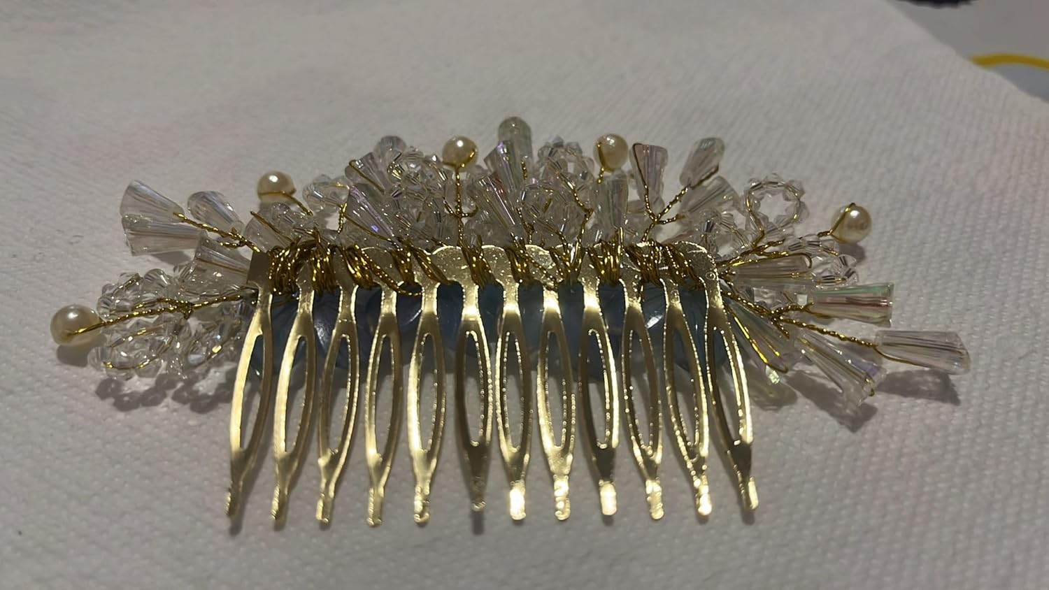 NTY Collections Wedding Hair Accessories - Handmade Bridal Hair Clip, Comb, Pins for Bride and Women- Blue Pack of 1 image number 5