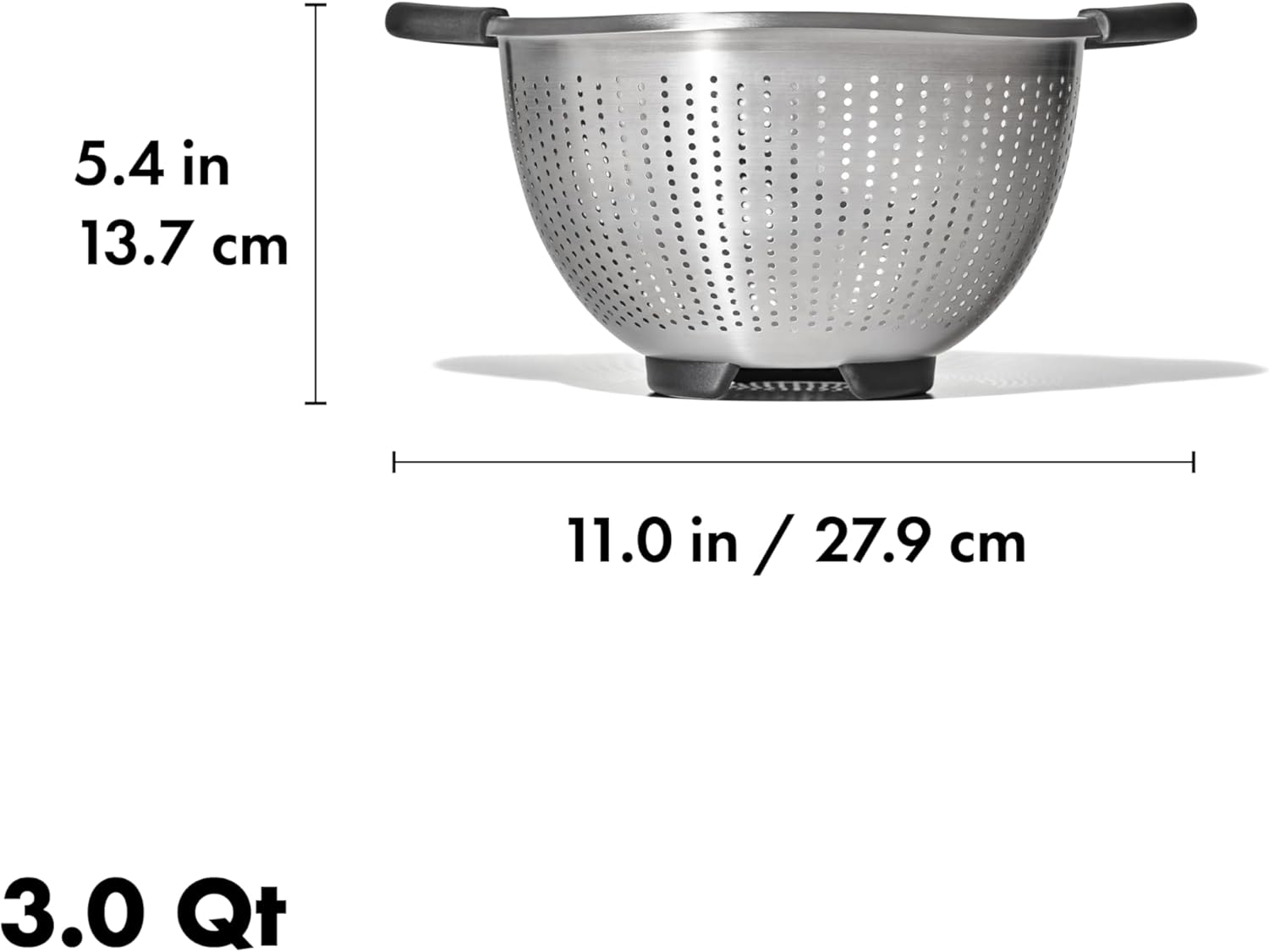 OXO Good Grips Stainless Steel Colander, 2.8 Litre image number 5