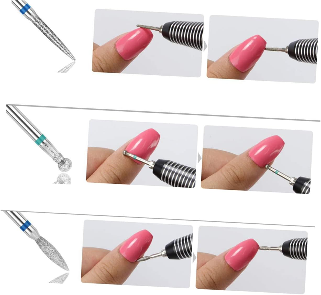 DEARMAMY Multi-Function Nail Drill Tungsten Steel Grinding Heads Manicure Grinding Tools Easy Install image number 6