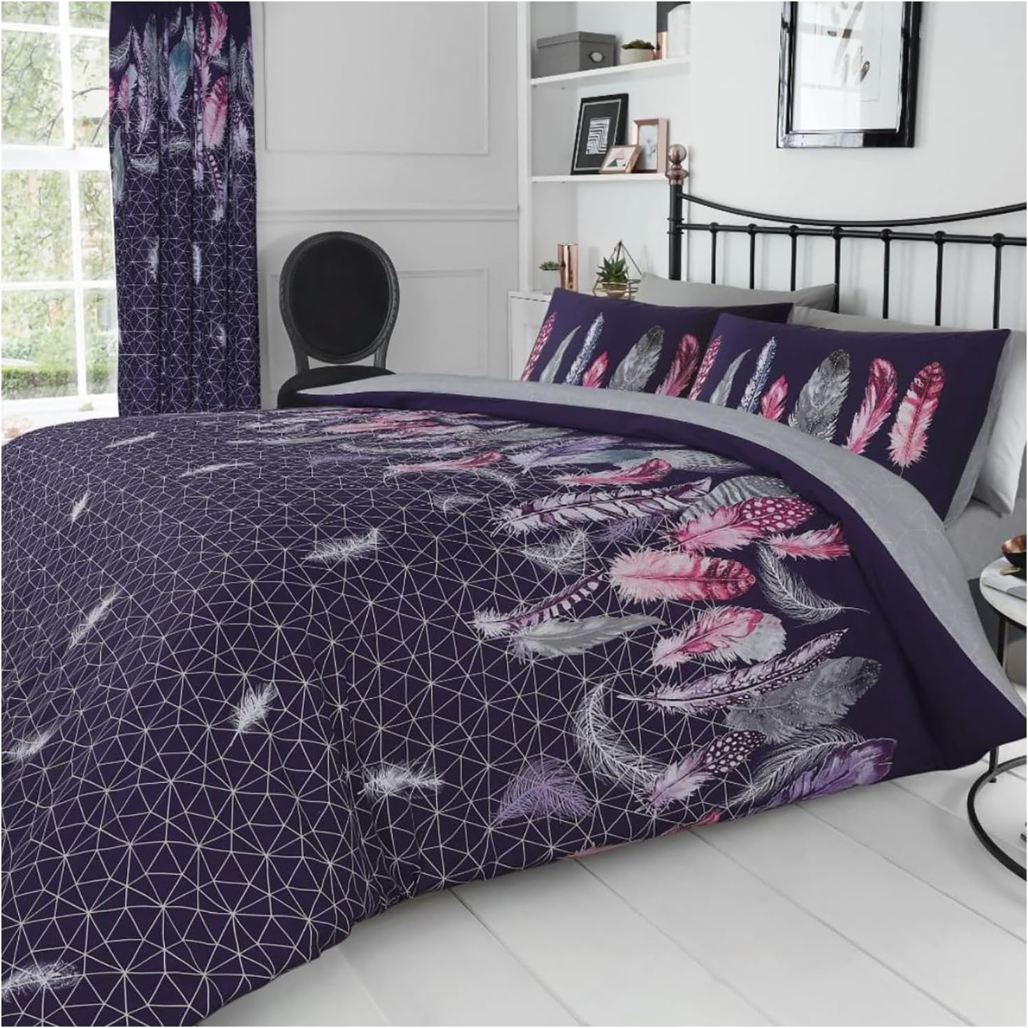 GC GAVENO CAVAILIA Premium Heart Duvet Cover Single Pink, Soft Printed Bedding Sets, Warm & Cosy Quilt Covers, 705864