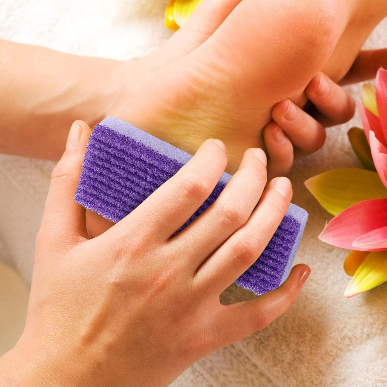 Jade Deals 4X Pumice Foot Stone File, 5.12X1.97X0.98In (13X5X2.5Cm), 2 - in - 1 Exfoliate Rasp for Dead Skin, Pedicure Scrub to Remove Sands, anti - Bacterial Pedicure Tool image number 3