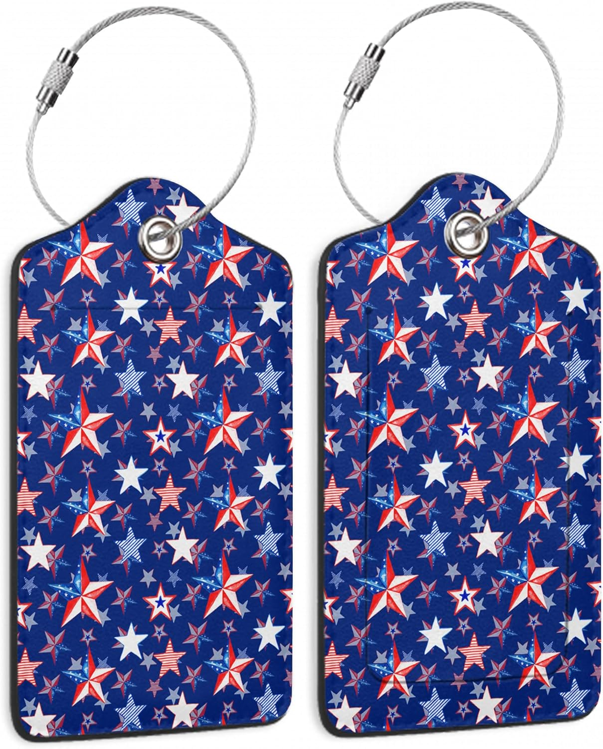 SKYDAWNY Flowers 2 Pack Leather Luggage Tags for Suitcase,Rose Peony Green Leaves Travel Cruise Baggage Tag for Women Men Luggages Bag with Privacy Cover Name ID Label Stainless Steel Loop