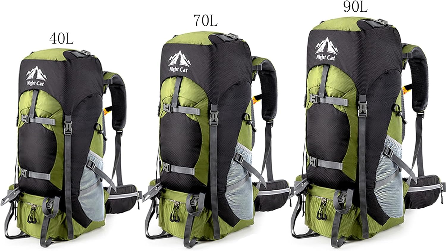 Night Cat Backpack 70L Rucksack Breathable for Trekking Mountaineering Camping Climbing Backpacking image number 5
