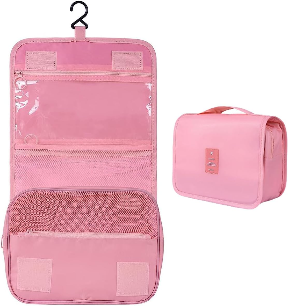 DAWNTREES Grey Hanging Travel Toiletry Bag Cosmetic Make up Organizer for Women and Girls,Travel Accessories,Make up Bag Toiletries Waterproof.