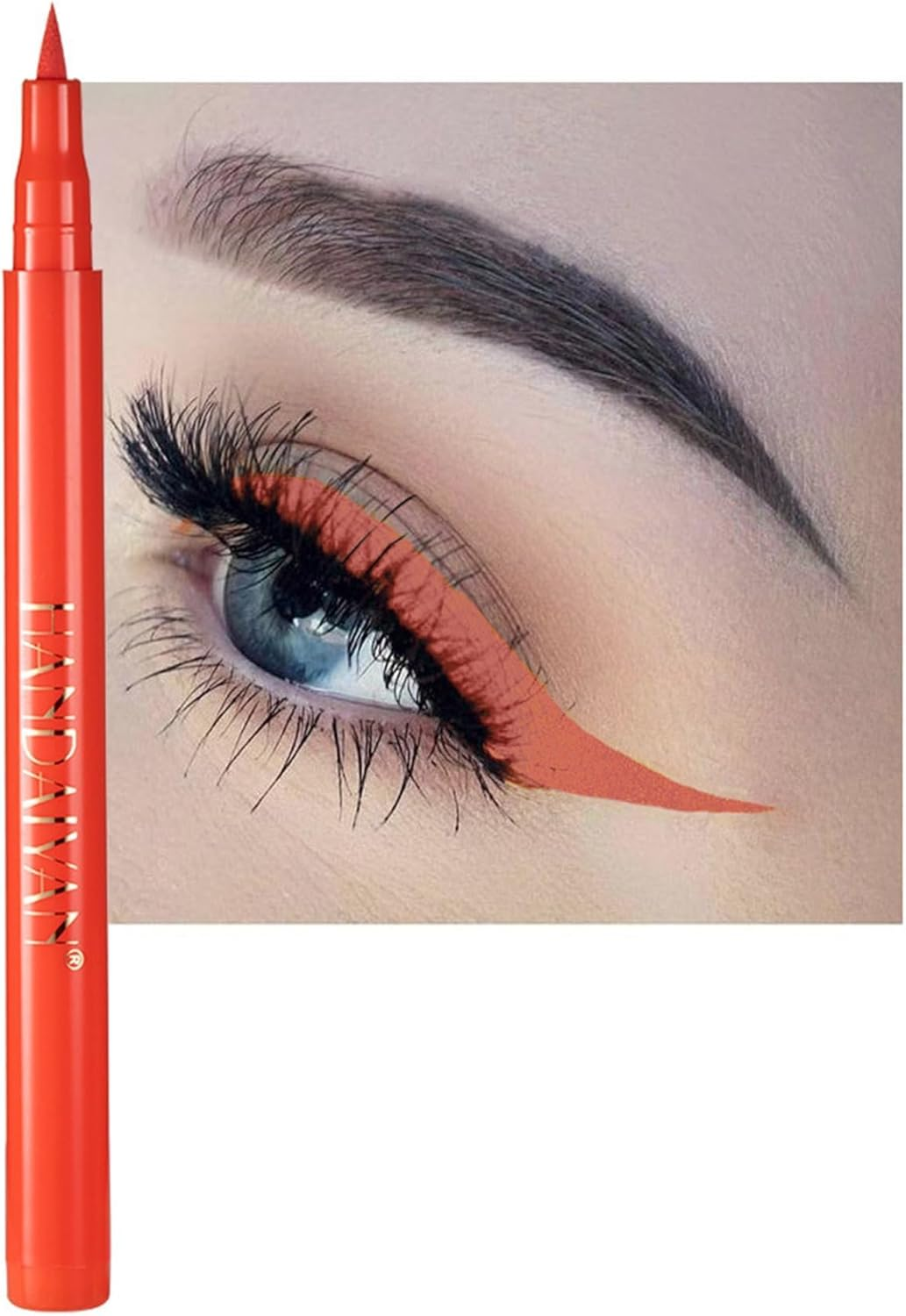 Coloured Eyeliner, Waterproof Liquid Eyeliner All Day Long-Lasting, Red Eye Liner Pen for Eye Makeup &ndash; Smooth, Smudge-Proof, Highly-Pigmentedd