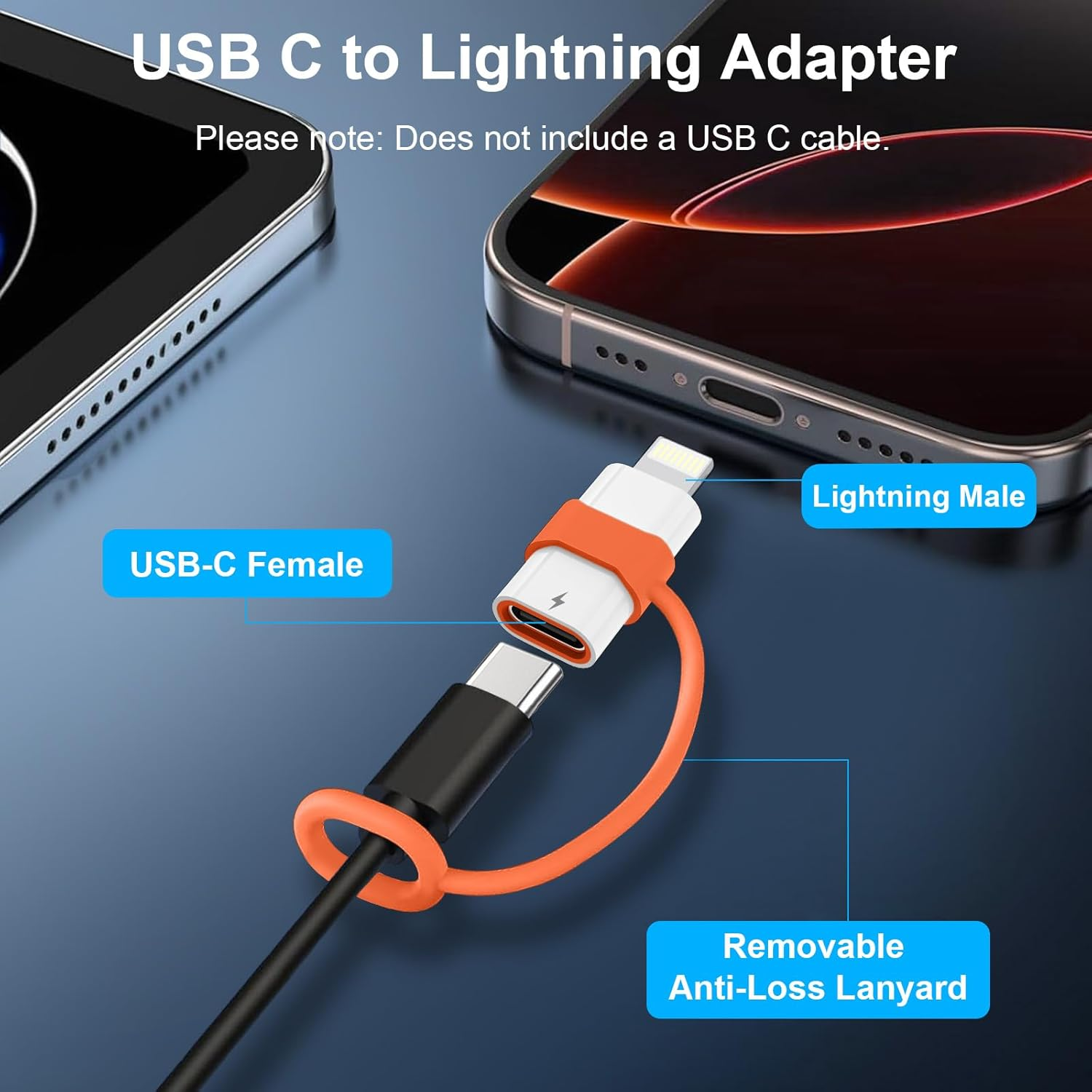 Loydia USB C to Lightning Adapter, USB C Female to Lightning Male Adapter, Pack of 2, 36W PD Fast Charging/Data Transfer USBC to Lightning Adapter for Iphone 14/13/12/11, Not for Headphones/Audio/Otg image number 5