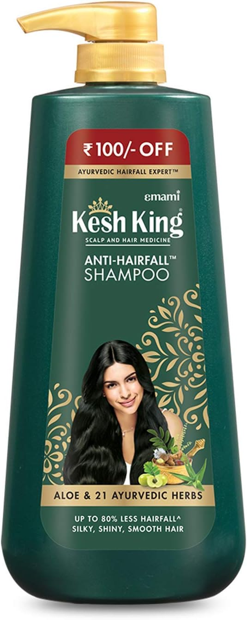 Kesh King Ayurvedic anti Hairfall Hair Oil, 300Ml & Kesh King Scalp and Hair Medicine Anti-Hairfall Shampoo, 600 Ml