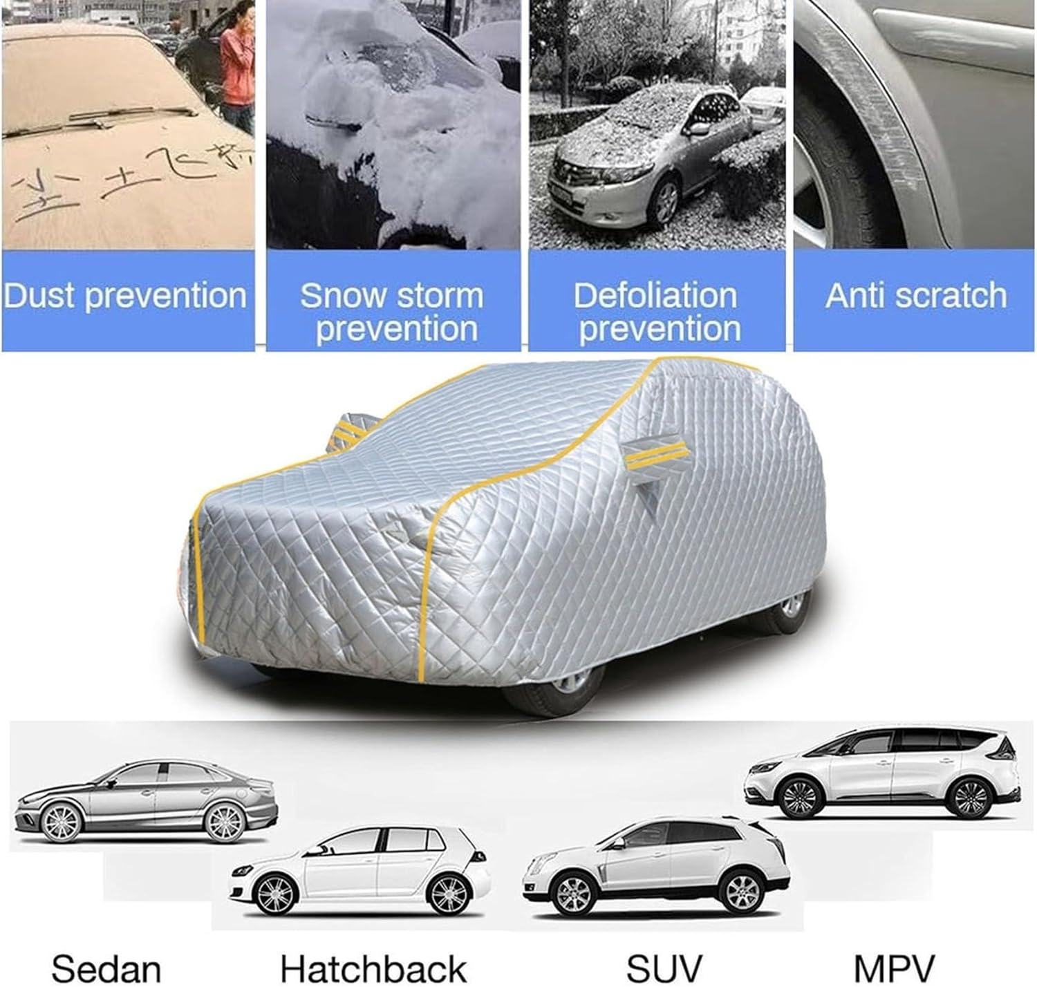 Hail Protector Car Cover Compatible with MG Mg4,Thicken Hail Cover for Sedans, Suvs,Trucks,And Minivans All-Weather Protection image number 1
