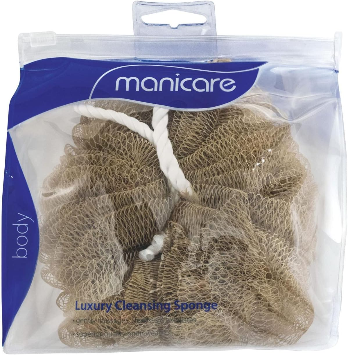 Manicare Luxury Cleansing Bath Sponge, Brown