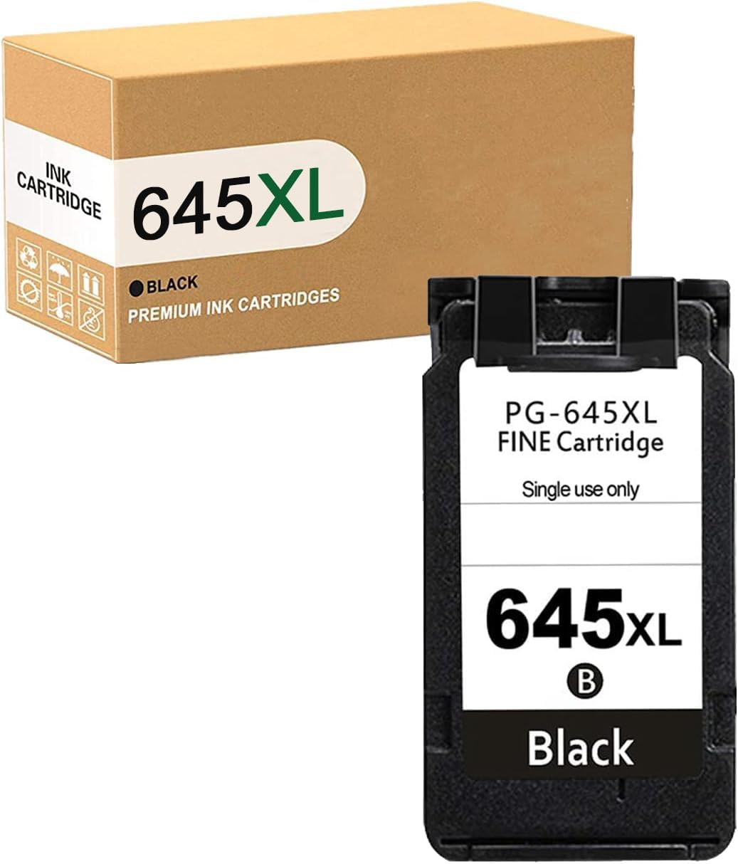 645 XL 646 XL Ink Cartridges Compatible with PG645XL Black CL646XL Color Works for Canon Pixma MG2965 MG2460 MG2560 MG2960 MG3060 MX496 TR4560 TS3160 TS3360 TS3165 TS3166(1 Black) image number 3