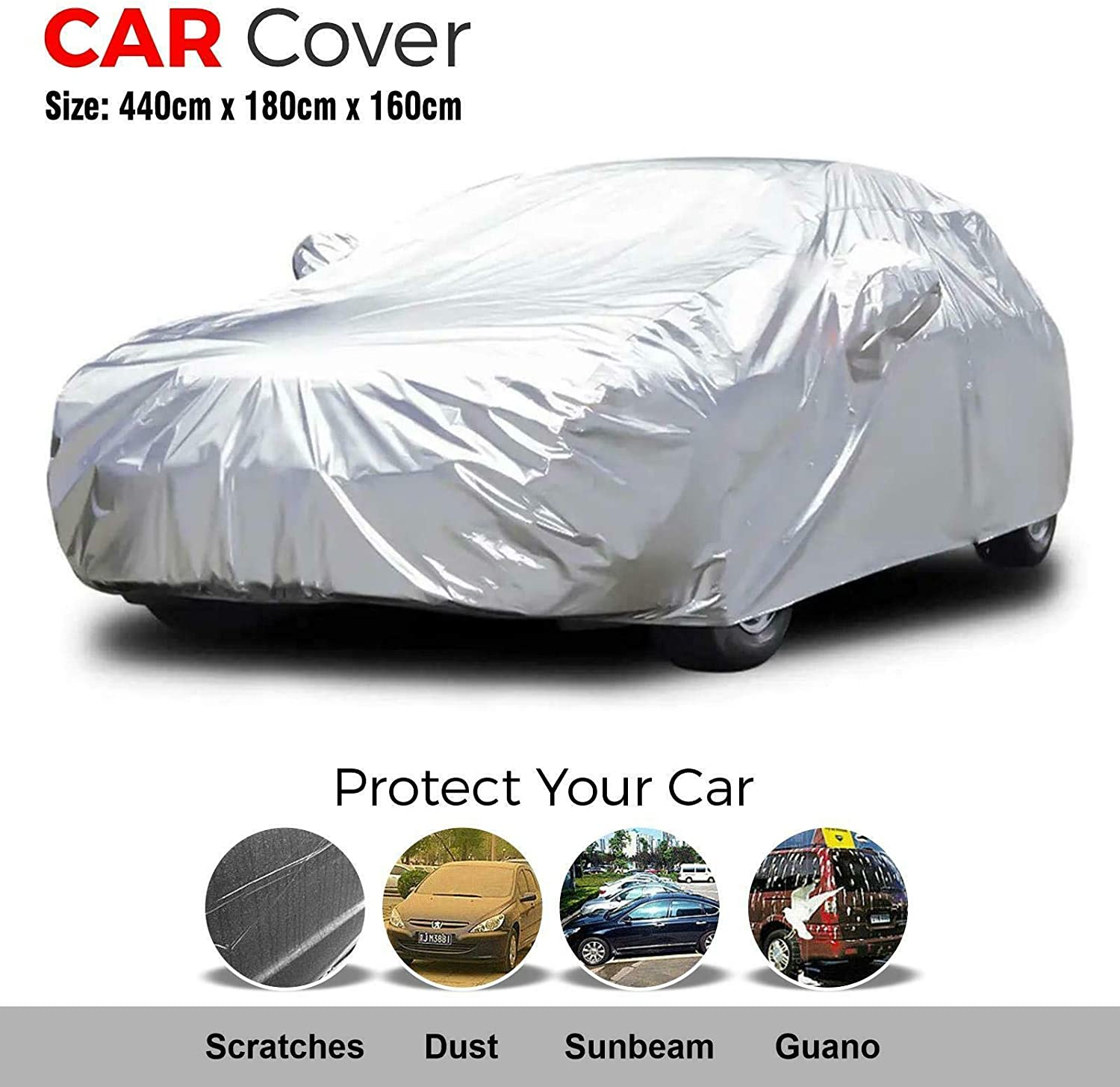 XXL Car Cover UV Resistance anti Scratch Dust Dirt Full Protection image number 2