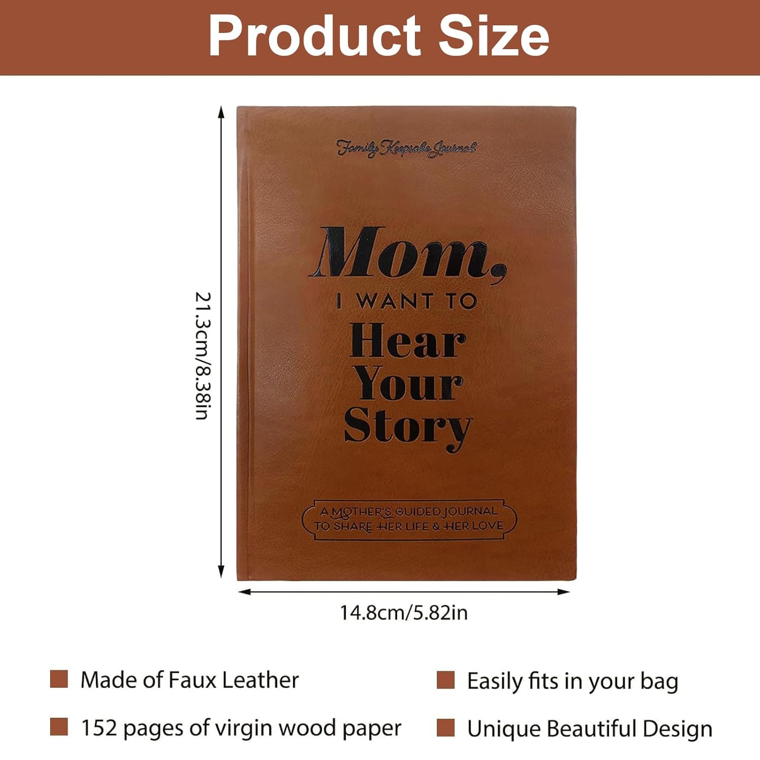 Mom, I Want to Hear Your Story: Journal Bound Hardback for Mother'S Day Birthday Gift with Ribbon Bookmark, a Mother&rsquo;S Guided Journal to Share Her Life and Love (Hear Your Story Notebooks)