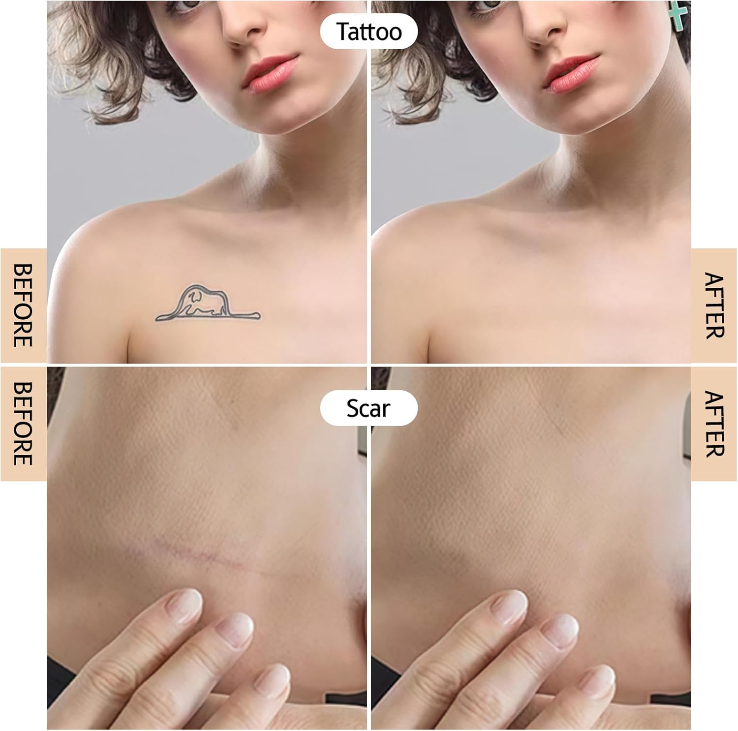 DAGEDA 8Pcs Tattoo Cover up Patch,Natural Looking Cover up Tattoos and Scar,Tattoo Cover up Tape, Invisible Waterproof Body Concealer Makeup Sticker-Natural - Dark image number 3