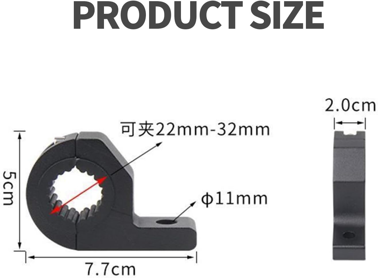 MAEZOE 4Pcs Motorcycle Light Bar Mounting Brackets Heavy Duty Tube Clamps for ATV Trucks Cars Roof Rack Universal Fit Durable Easy to Install for Riders and DIY Enthusiasts image number 4