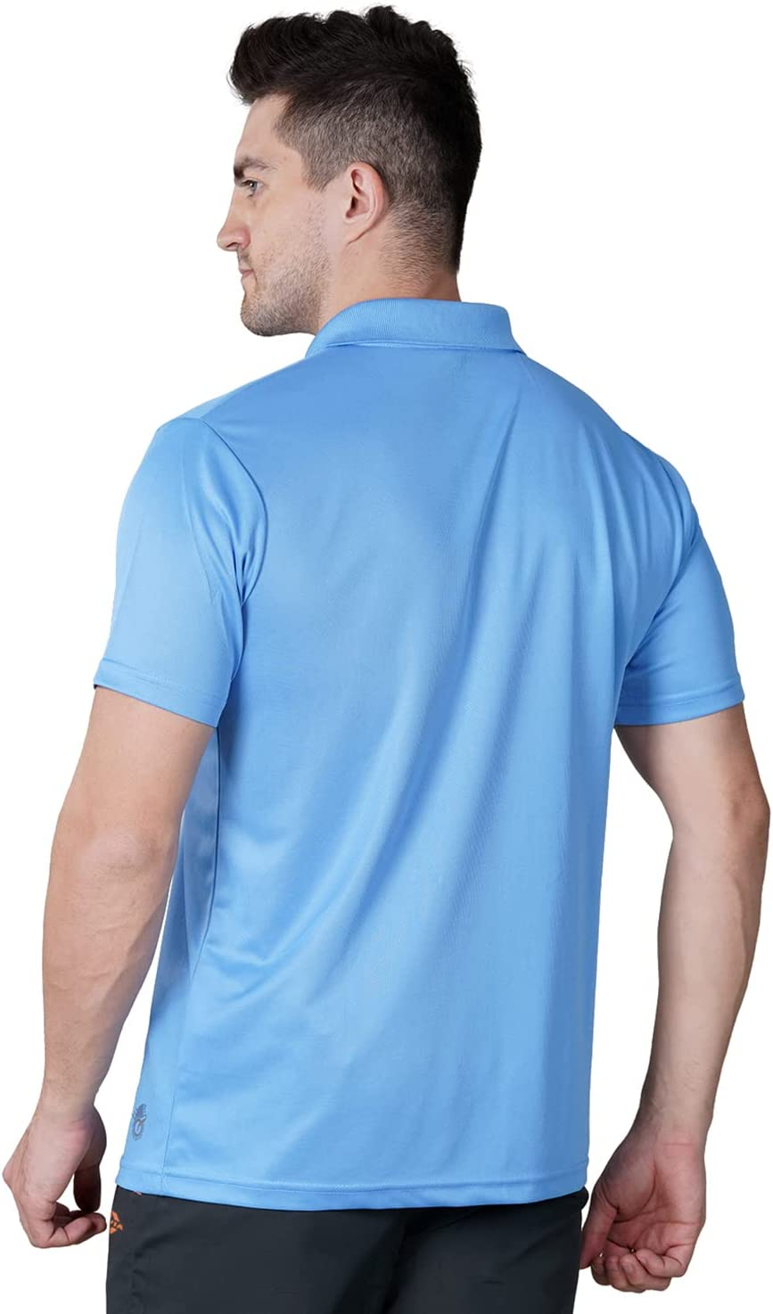 Nivia 2350-8 Polyester Polo T-Shirt (Sky Blue, S) | Light Weight | Comfortable | Stylish | Gym and Sports Wear image number 4