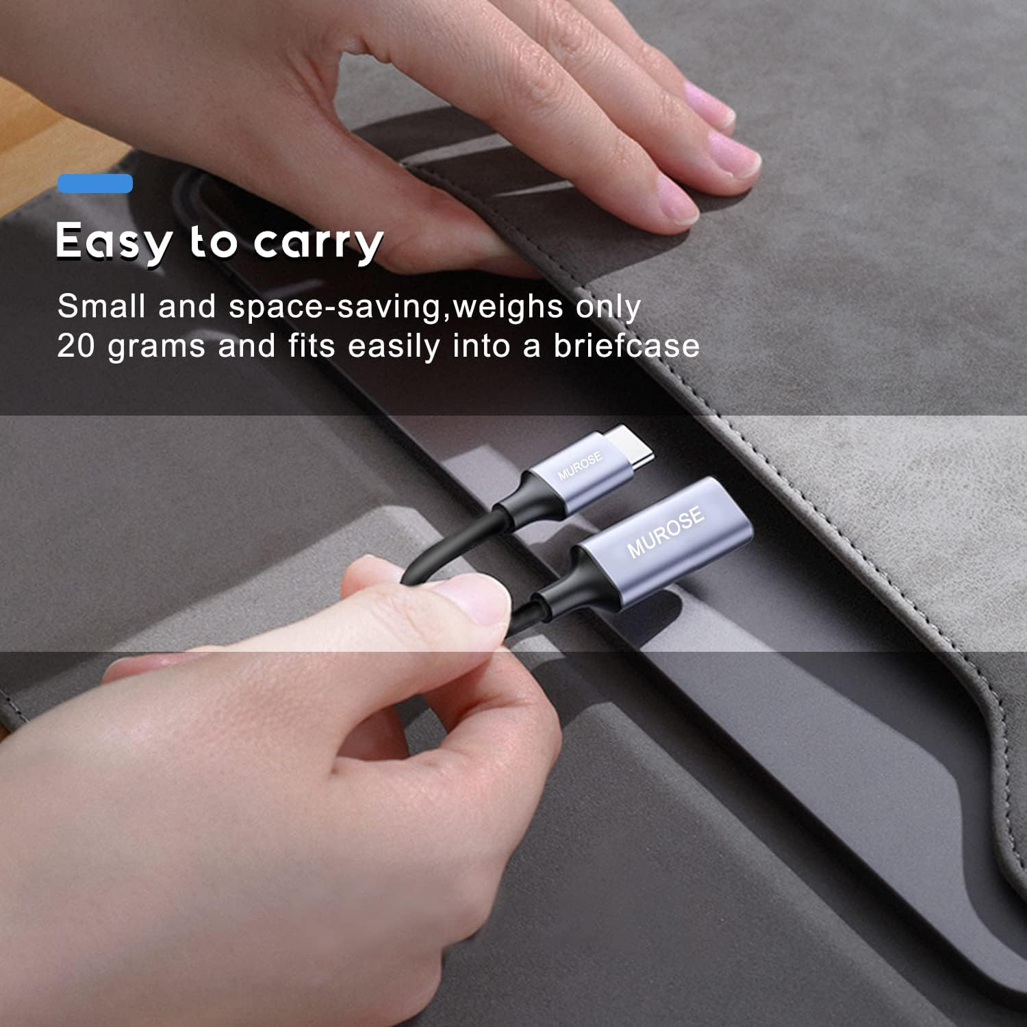 USB C to HDMI Adapter 4K@60Hz, MUROSE USB Type-C Male to HDMI Female Adapter,10Gbp/S Speed Thunderbolt 3/4 to HDMI Connector for Macbook Pro, Macbook Air, Ipad Pro, Pixelbook, XPS, Galaxy, and More image number 1