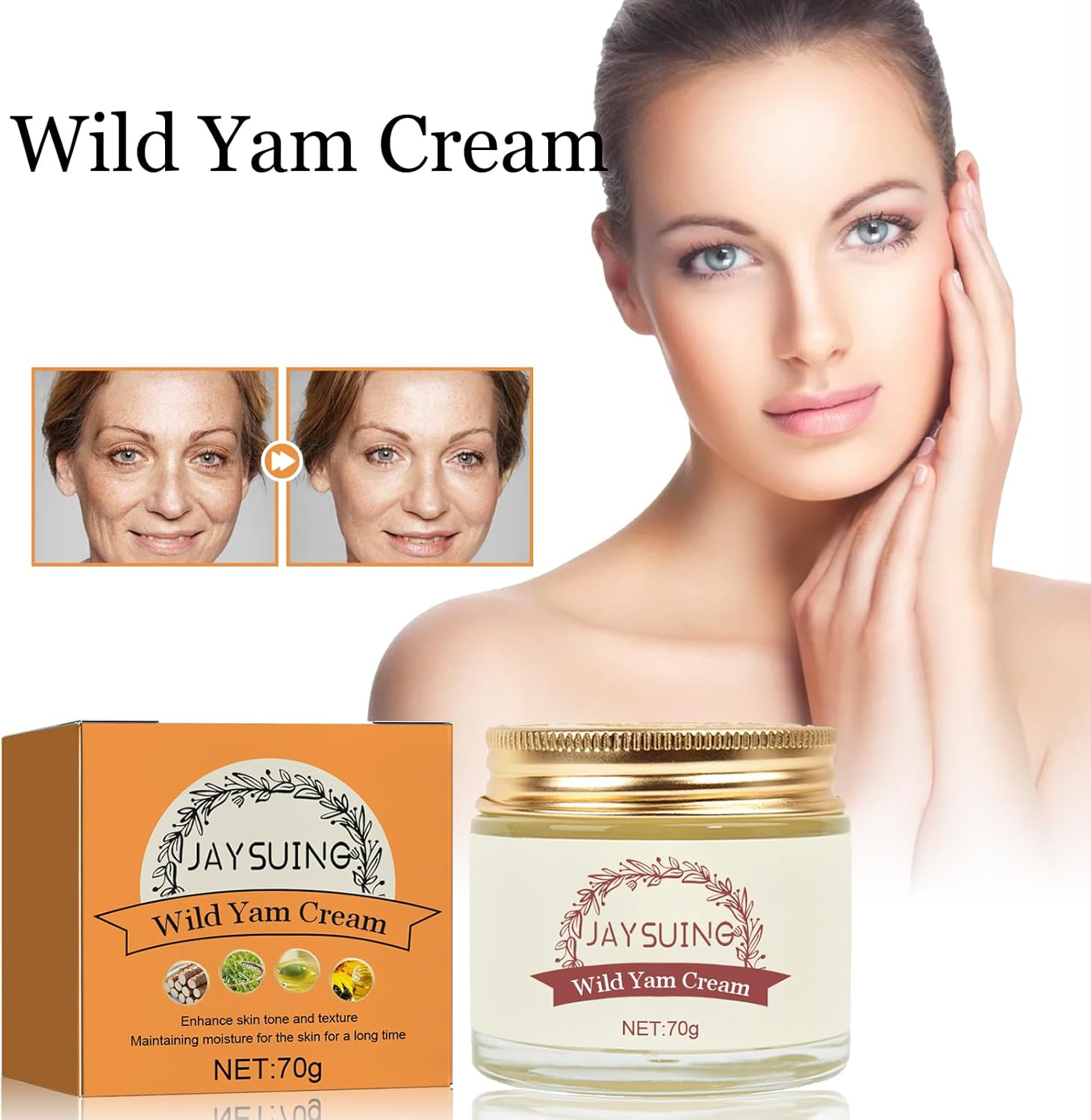Wild Yam Cream, Enriched Wild Yam Cream Organic, Wild Yam Cream Organic for Hormone Balance for All Skin Types image number 3