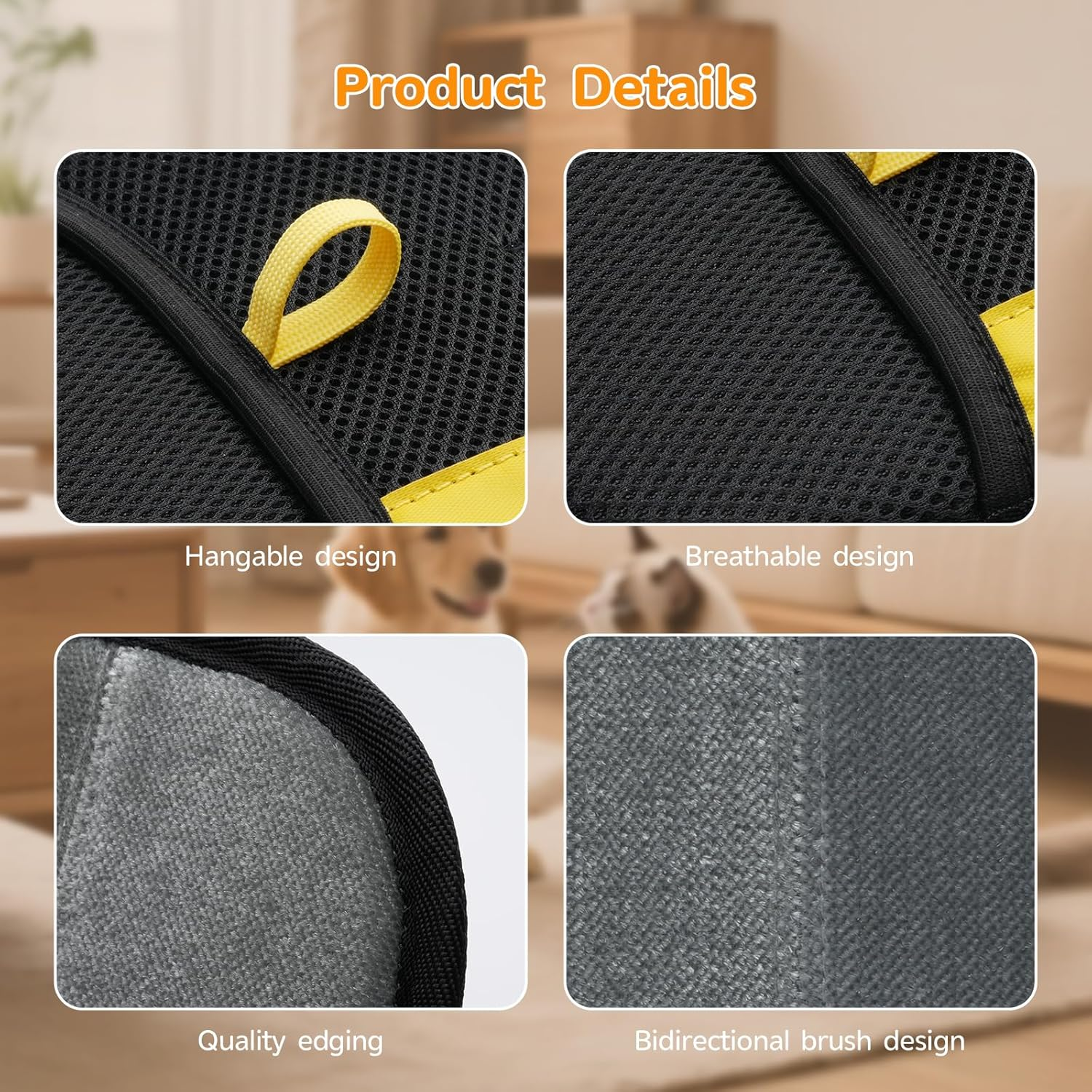 Pet Hair Remover - 2025 New Electrostatic Magic Brush Pet Hair Remover Glove, Reusable Cat & Dog Hair Remover Tool for Clothing, Couch, Furniture, Carpet, Car Seat, Cat Grooming Glove, 1 PCS image number 2