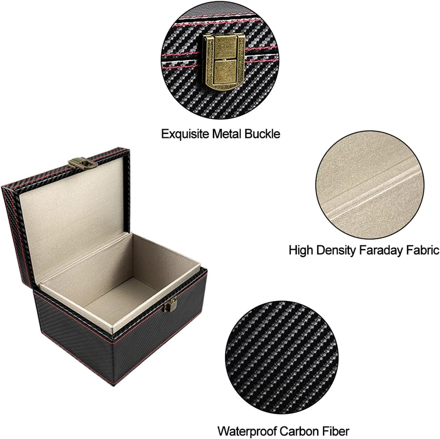 Car Keys Faraday Box Car Key Signal Blocker Box with 2 Pack Keyless Entry Faraday Pouch Anti-Theft RFID Protector, Keyless Cars Security anti Theft Bags image number 3