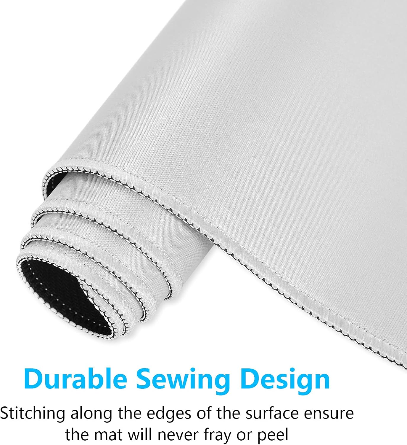 Dapesuom Large Mouse Pad, Extended Gaming Mouse Mat with Stitched Edges, Full Size Desk Mats with Non-Slip Base, Computer Big Desktop Keyboard Pad for Gamer, Laptop, Office, 23.6 X 11.8 In, Space Gray