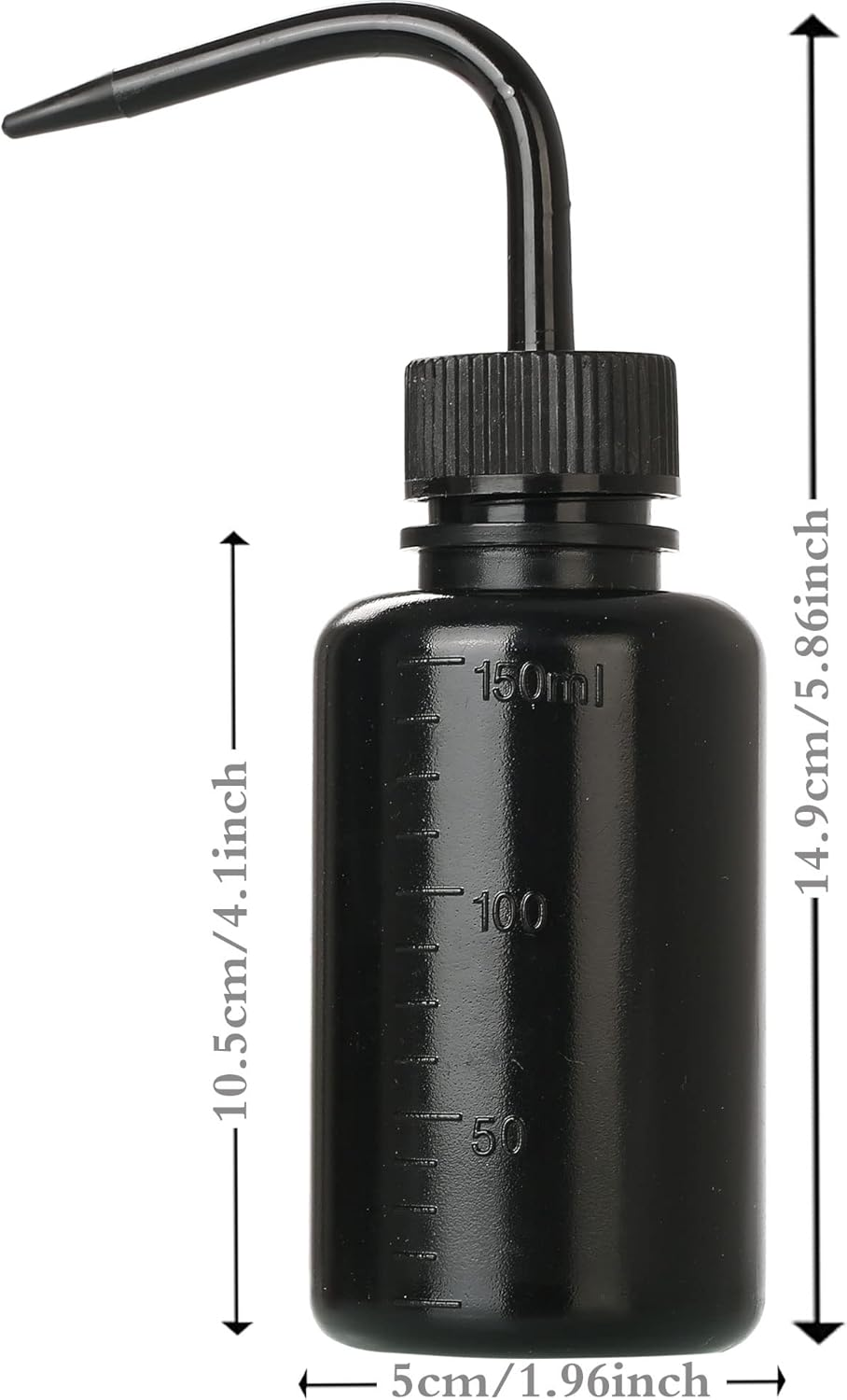 2Pcs Tattoo Wash Bottle 150Ml | 5Oz Water Squirt for Succulent Watering, Safety Rinse, Medical Cleaning - Black