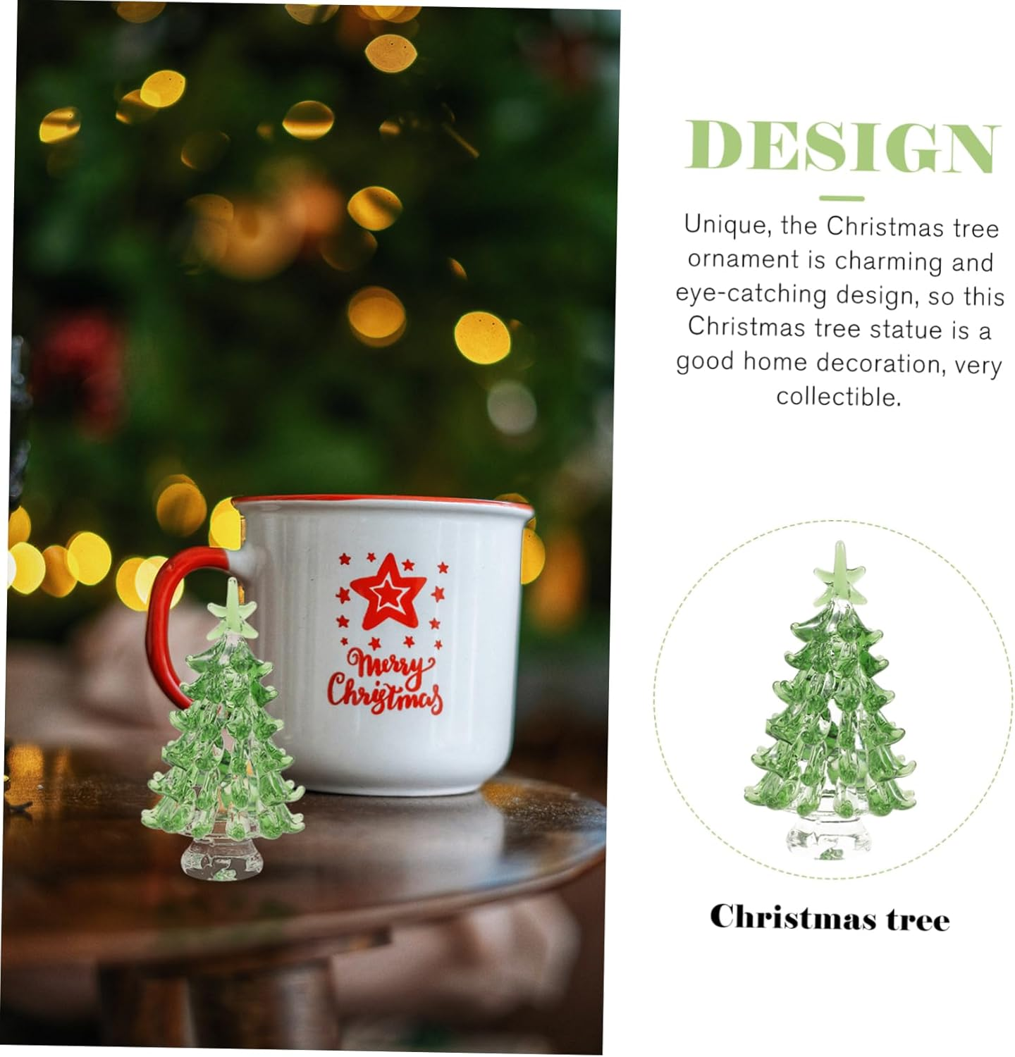 Ciieeo Mini Crystal Christmas Tree Festive Desktop Decorations Xmas Tree Ornaments Party Home Table Decorations Xmas Supplies