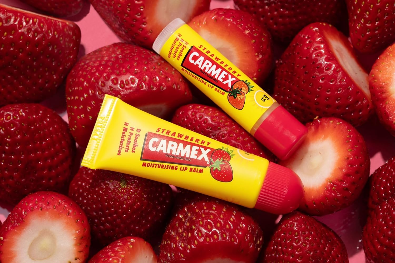 CARMEX Strawberry Lip Balm 10G Tube image number 1