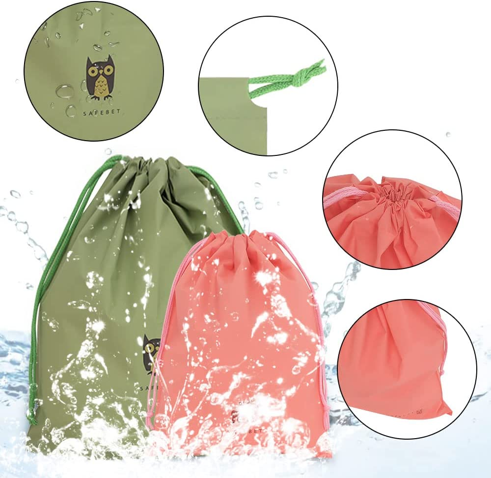 LZYMSZ Nylon Drawstring Waterproof Clothing Storage Bag - Travel Dirty Cord Shoes Organizer (9Pcs) image number 1