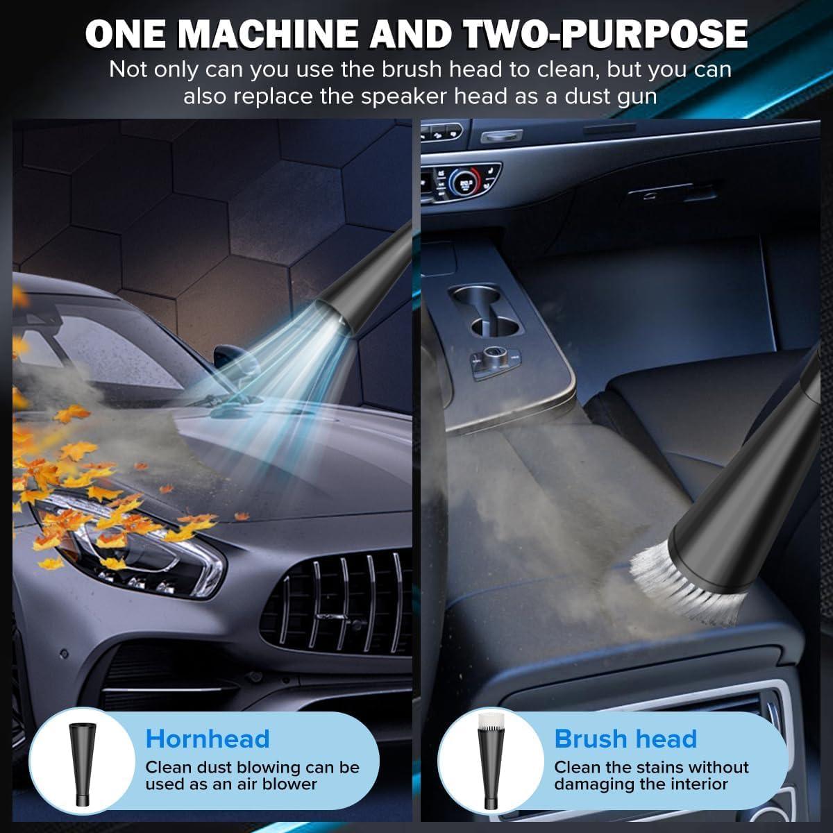 High-Pressure Air Blow Gun for Car & Dry Cleaning, 2 Nozzle Air Compressor Accessory - Efficient Dust & Dirt Removal for Automotive, Home & Workshop image number 4