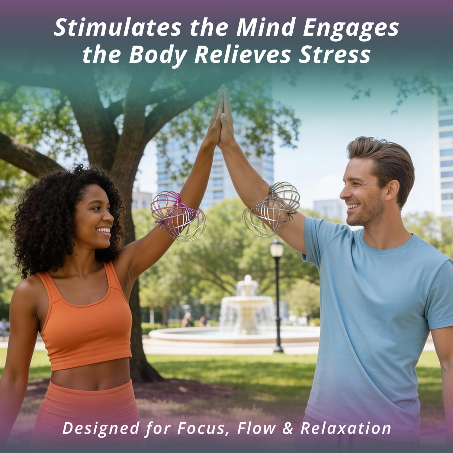 Glofx Flow Ring - Magic Kinetic Slinky Spring Interactive Toy image number 3