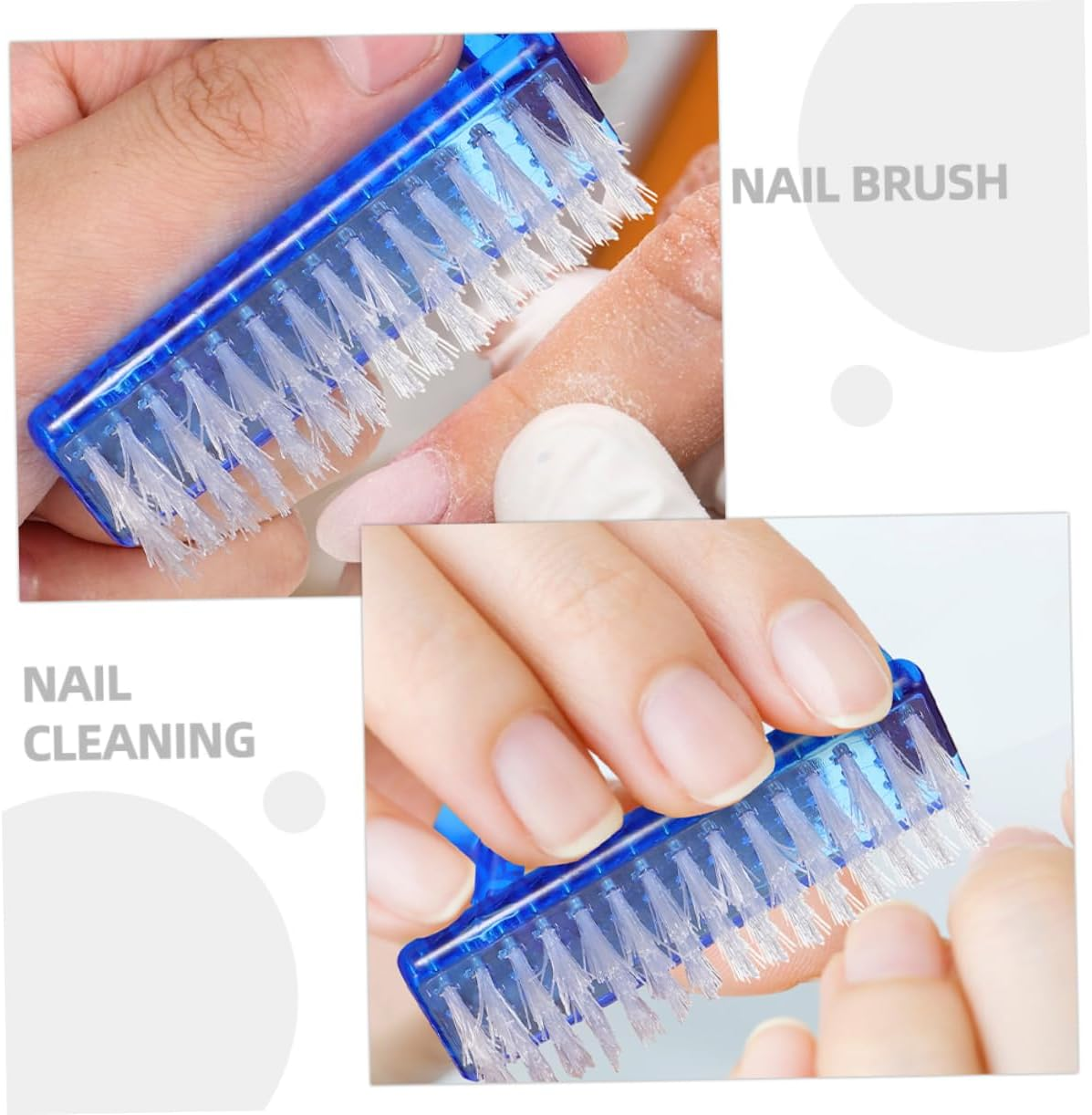 JECOMPRIS 12Pcs Ergonomic Nail Dust Cleaning Brush Brush Heads for Fingernails Versatile Manicure Tool Material image number 1