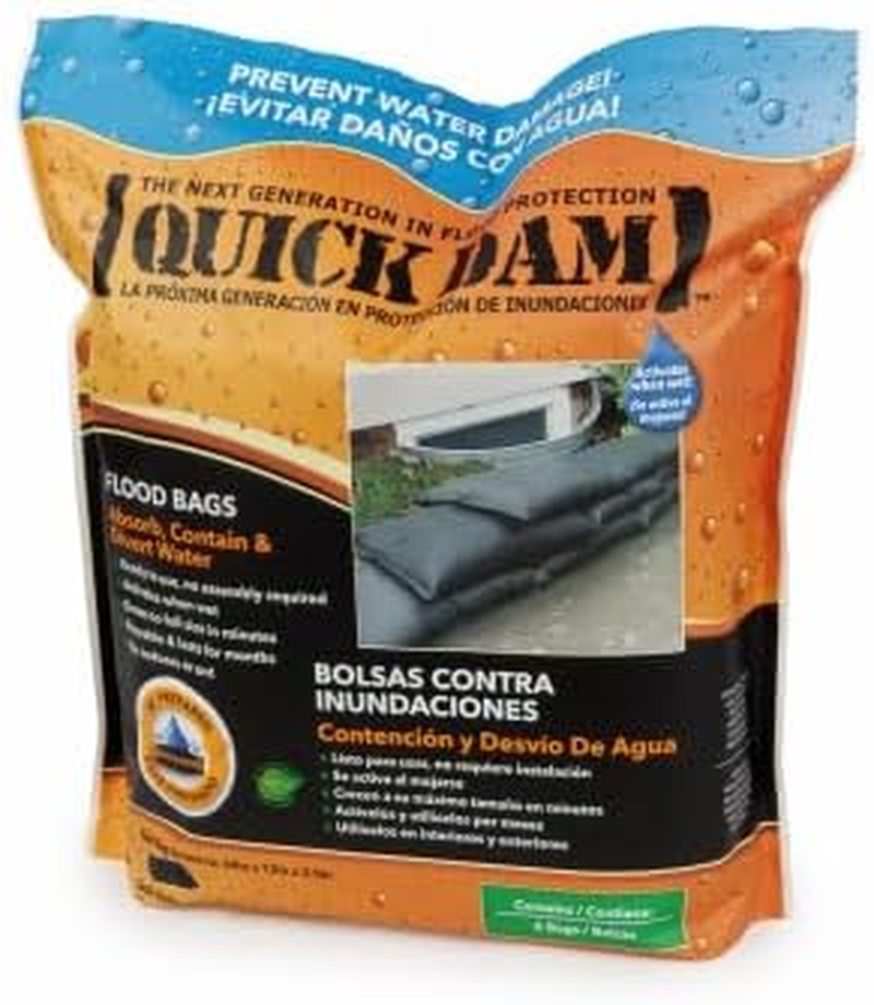 Pack of 6 Quick Dam Sandless Sand Bags 600Mm Self Inflating No Sand Required! by Quick Dam image number 5
