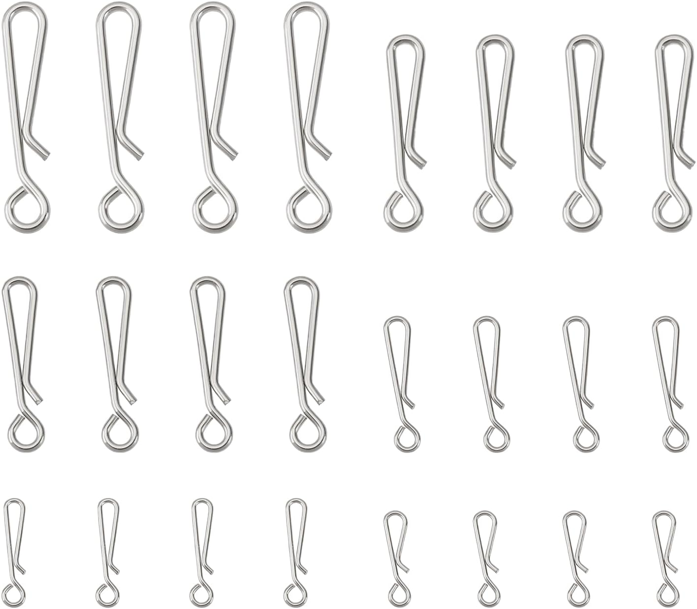 Be in Your Mind 120PCS Fishing Bait Rigs Clip #0-#5 11.6Mm-28Mm Wire Diameter 0.6Mm-1.2Mm for High Speed Trolling Jigging Offshore Fishing Freshwater Saltwater image number 3