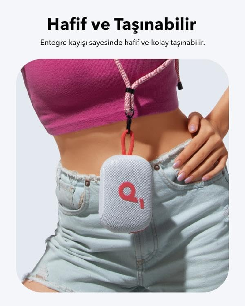 Soundcore by Anker, Select 4 Go, 20 Hours Ultra Playback Time, 5W Powerful Sound, IP67 Full Protection and Swimming, Lightweight and Strap Design, Easy to Carry, Wireless Stereo Pairing (TWS), Red image number 4